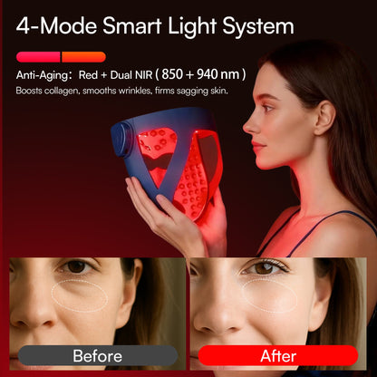 4D vezeték nélküli dupla NIR LED arcmasszív